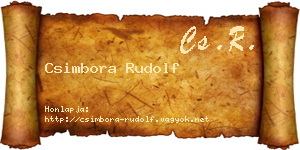 Csimbora Rudolf névjegykártya