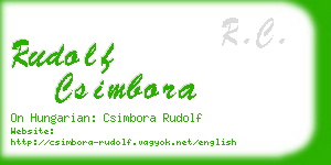 rudolf csimbora business card